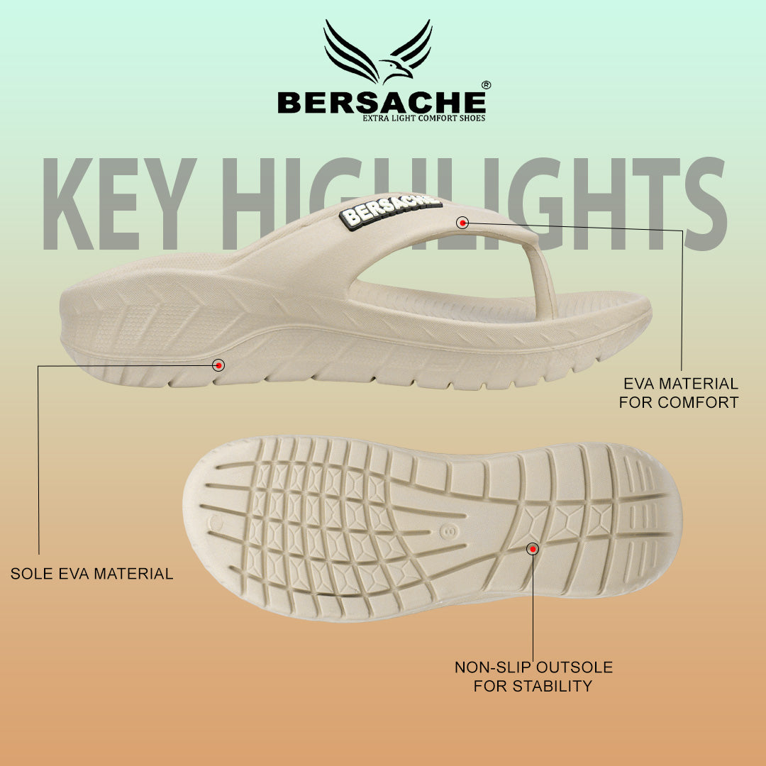 Bersache Extra Soft Classic Casual with  Regular wear with Ultra Soft & Flexibility Technology Sandal For men's & boy's-Beige-6256