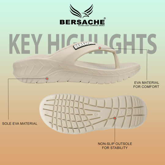 Bersache Extra Soft Classic Casual with  Regular wear with Ultra Soft & Flexibility Technology Sandal For men's & boy's-Beige-6256