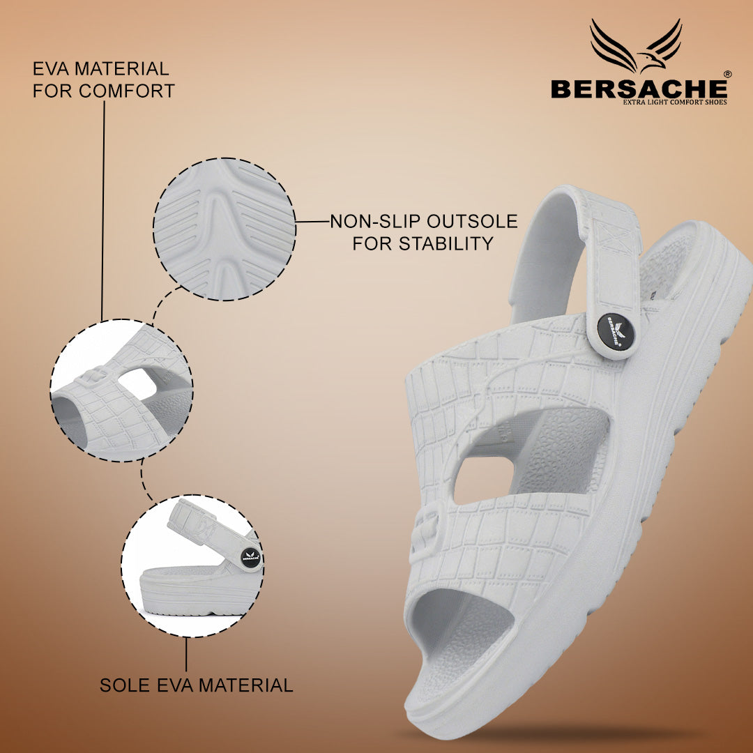 Bersache Extra Soft Classic Casual with  Regular wear with Ultra Soft & Flexibility Technology clog For Men's & Boy's-(Grey-6271) .