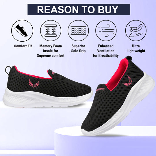 Bersache Premium Sports ,Gym, Trending Stylish Running Colour Changing shoes for Women (8097-Red)