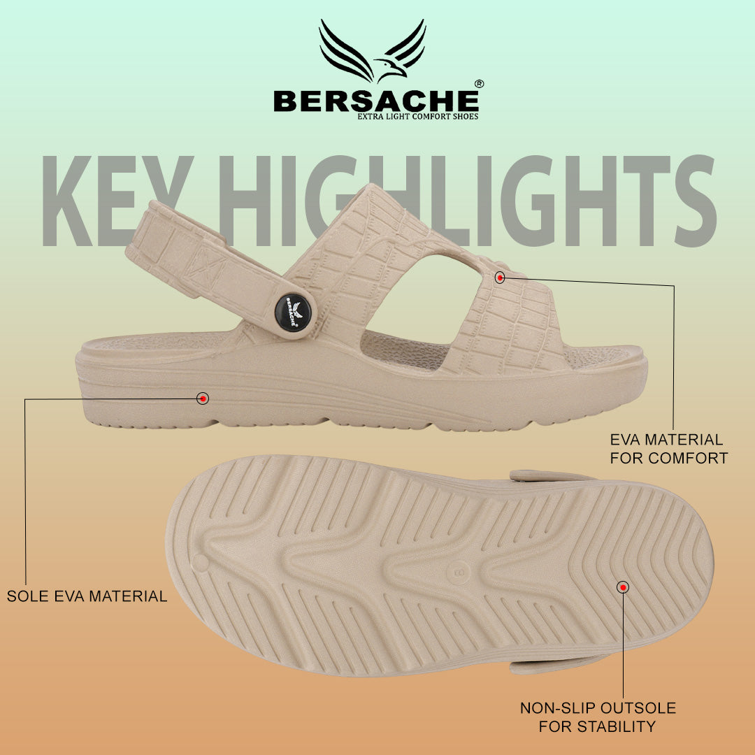 Bersache Extra Soft Classic Casual with  Regular wear with Ultra Soft & Flexibility Technology Flipflop For Men's & Boy's (Beige-6272).