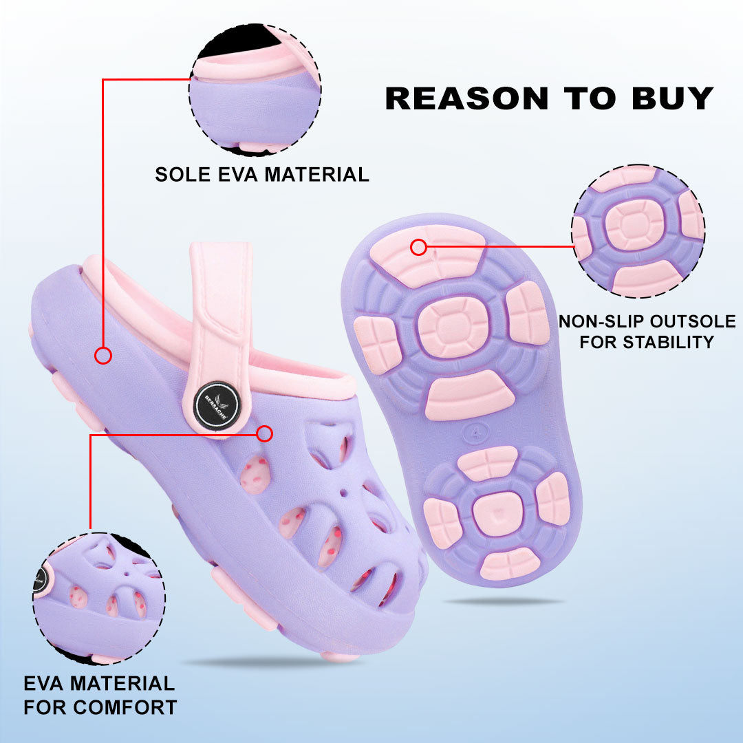 Bersache Extra Soft Classic Casual CHAPPAL with  Regular wear with Ultra Soft & Flexibility Technology Slipper for Kids's - Purple -6316.