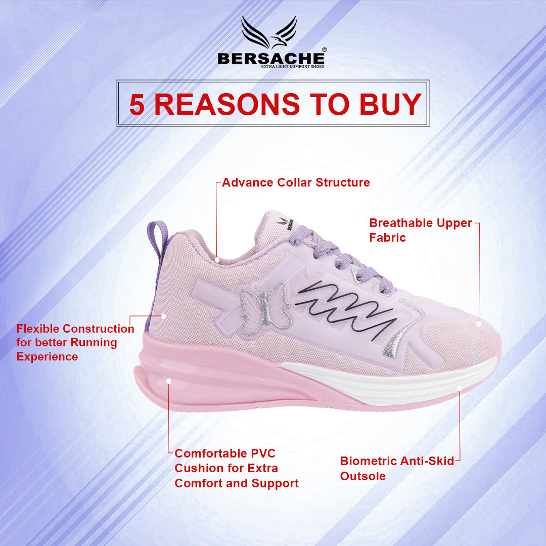 Bersache Casual Sneaker shoe for Women| Soft Cushioned Insole , Slip-Resistance Casuals For Women's-(8142-Purple)