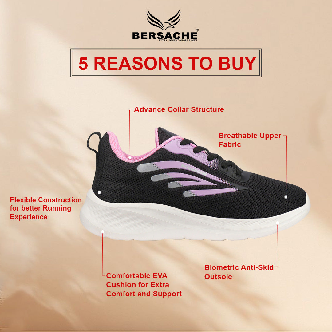 Bersache Sneaker, Loafers ,Casual with Extra comfort Sneaker Colour Changing shoes for Women (Pink-8094)