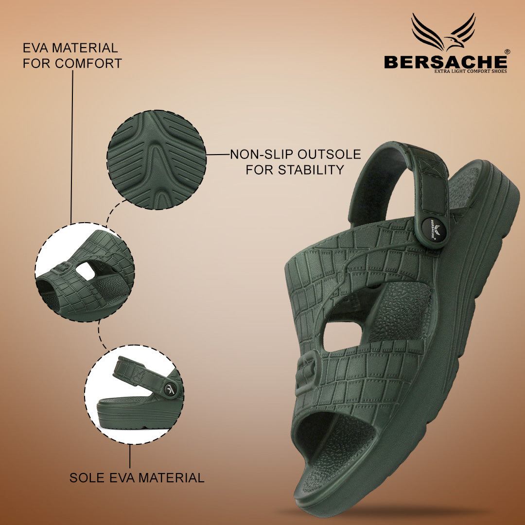 Bersache Extra Soft Classic Casual with  Regular wear with Ultra Soft & Flexibility Technology clog For Men's & Boy's-(-Black-6270) .