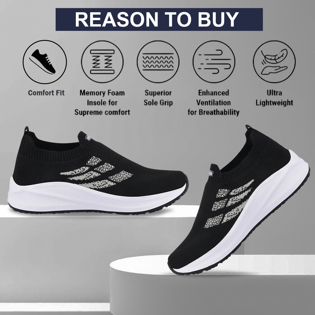 Bersache Premium Sports,Gym, Trending Stylish Running Shoes For Men (8109-Black)