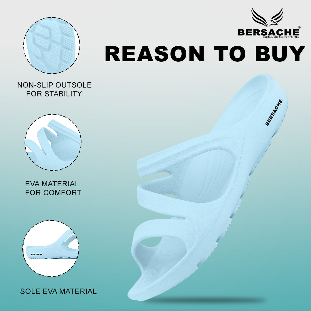 Bersache Extra Soft Classic Casual with  Regular wear with Ultra Soft & Flexibility Technology Flip-Flop for Women's & Girl's (6249-Blue)