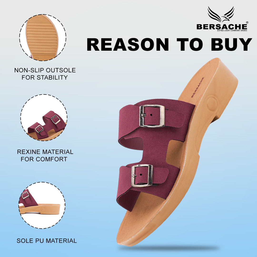 Bersache Extra Soft Classic Casual with  Regular wear with Ultra Soft & Flexibility Technology Flip Flop For women's/Girl's-(Brown-6233)