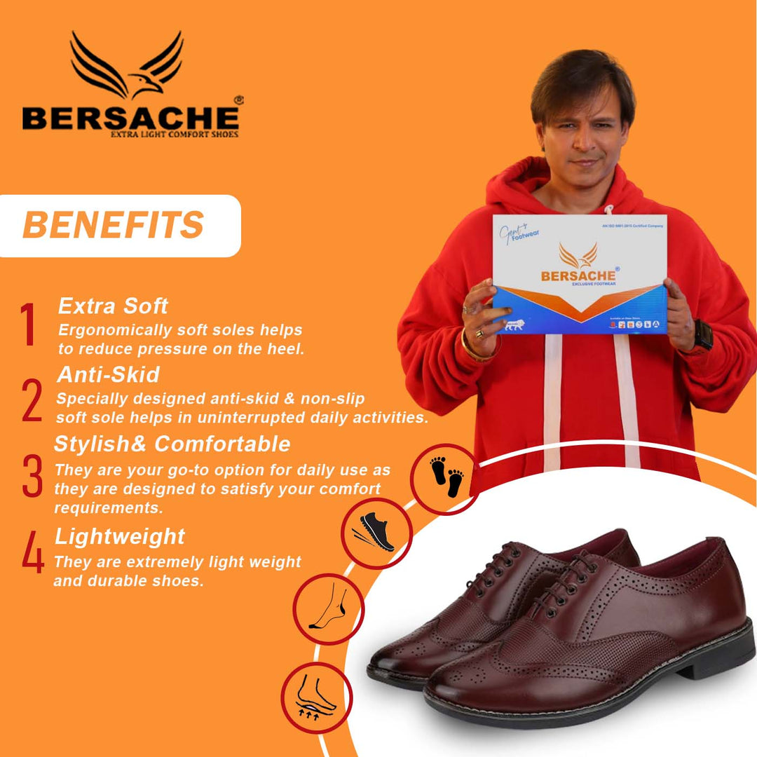 Bersache Sneaker, Loafers ,Casual with extra comfort sneakers for Men 9100 (Tan)