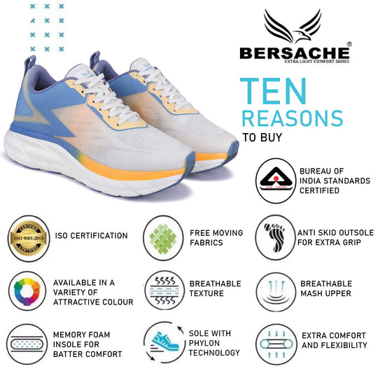 Bersache Premium Sports ,Gym, Trending Stylish Running Shoes For Men ( 9110 )