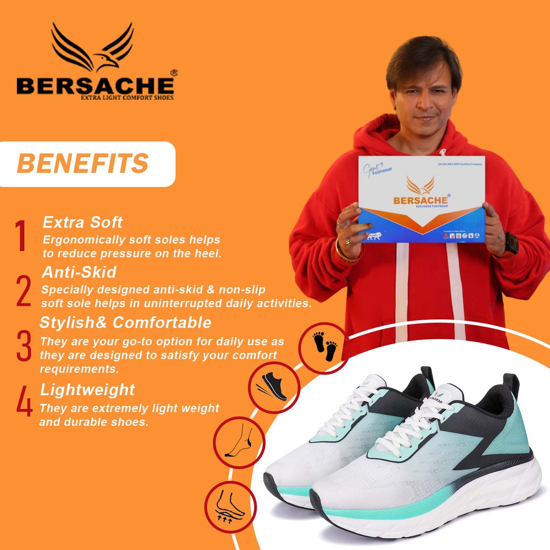 Bersache Premium Sports ,Gym, Trending Stylish Running Shoes For Men ( 9111)