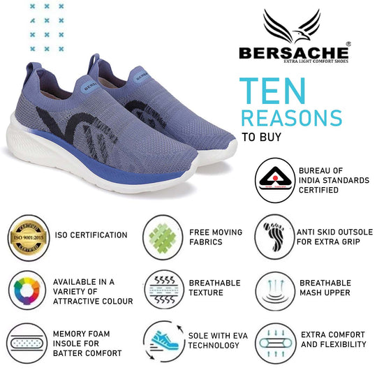 Bersache Sneaker, Loafers ,Casual with extra comfort Sneakers for Women  (Blue-9120)