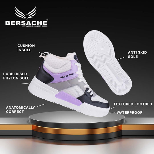 Bersache Sneaker, Loafers ,Casual With Extra Comfort Sneakers For Women/Girls-9156-(Purple)