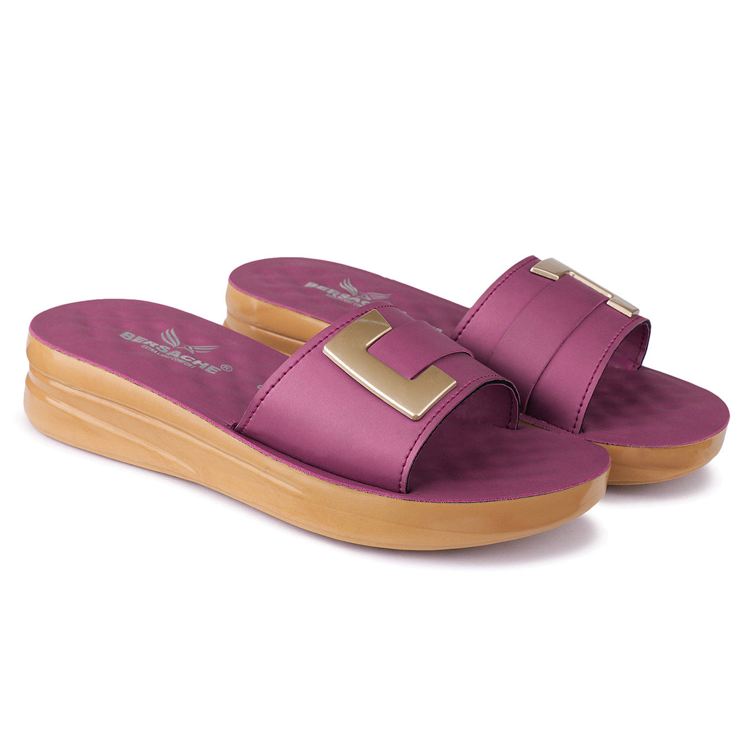 Bersache Extra Soft Classic Casual with  Regular wear with Ultra Soft & Flexibility Technology Flip Flop For Women's/Girl's-(6156-Pink)