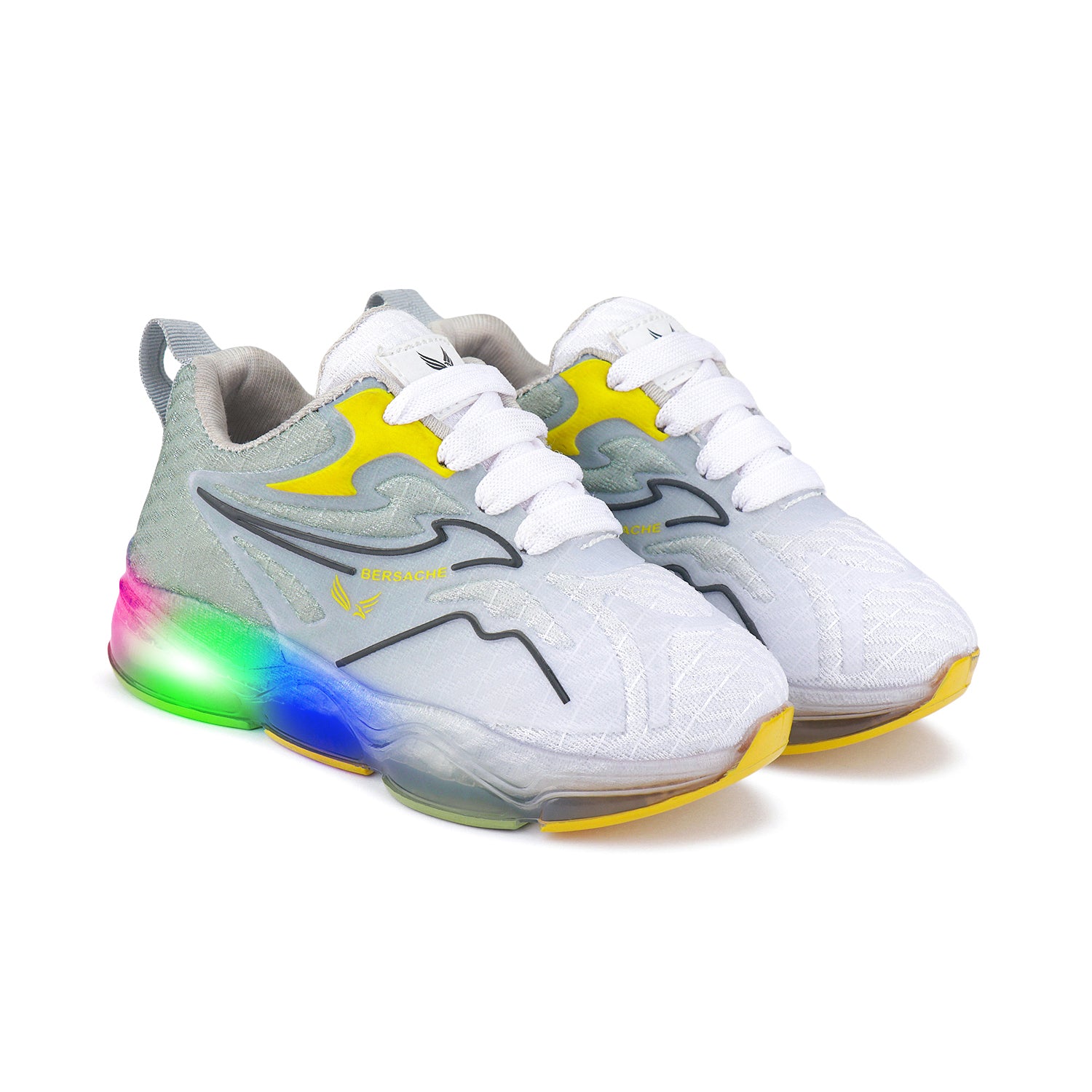 Bersache Casual Sneaker shoe for Kids|Soft Cushioned Insole,Slip-Resistance Casuals For Kids - Gray -8043.