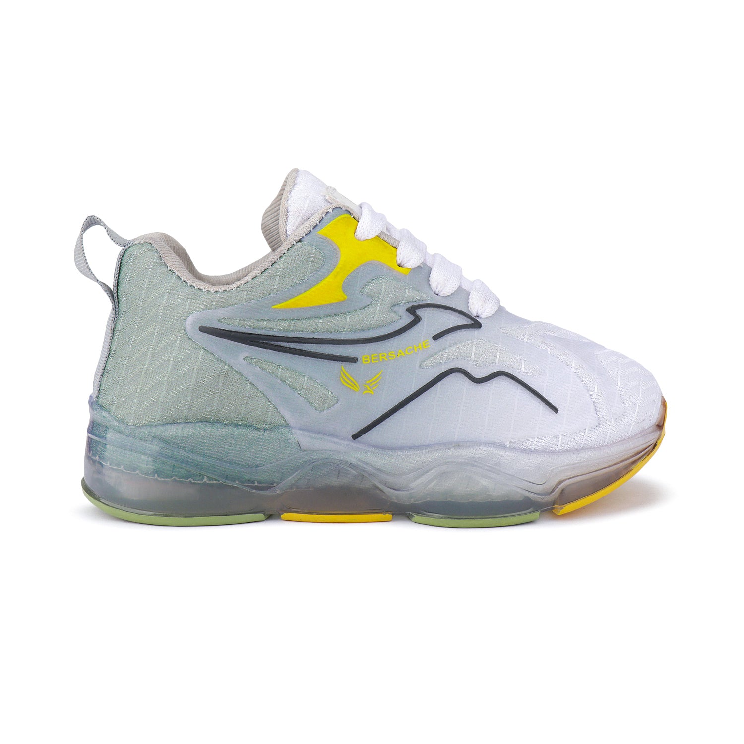 Bersache Premium Sports,walking,Gym,cricket,Trending Running Shoes For Kid's - Gray -8043.