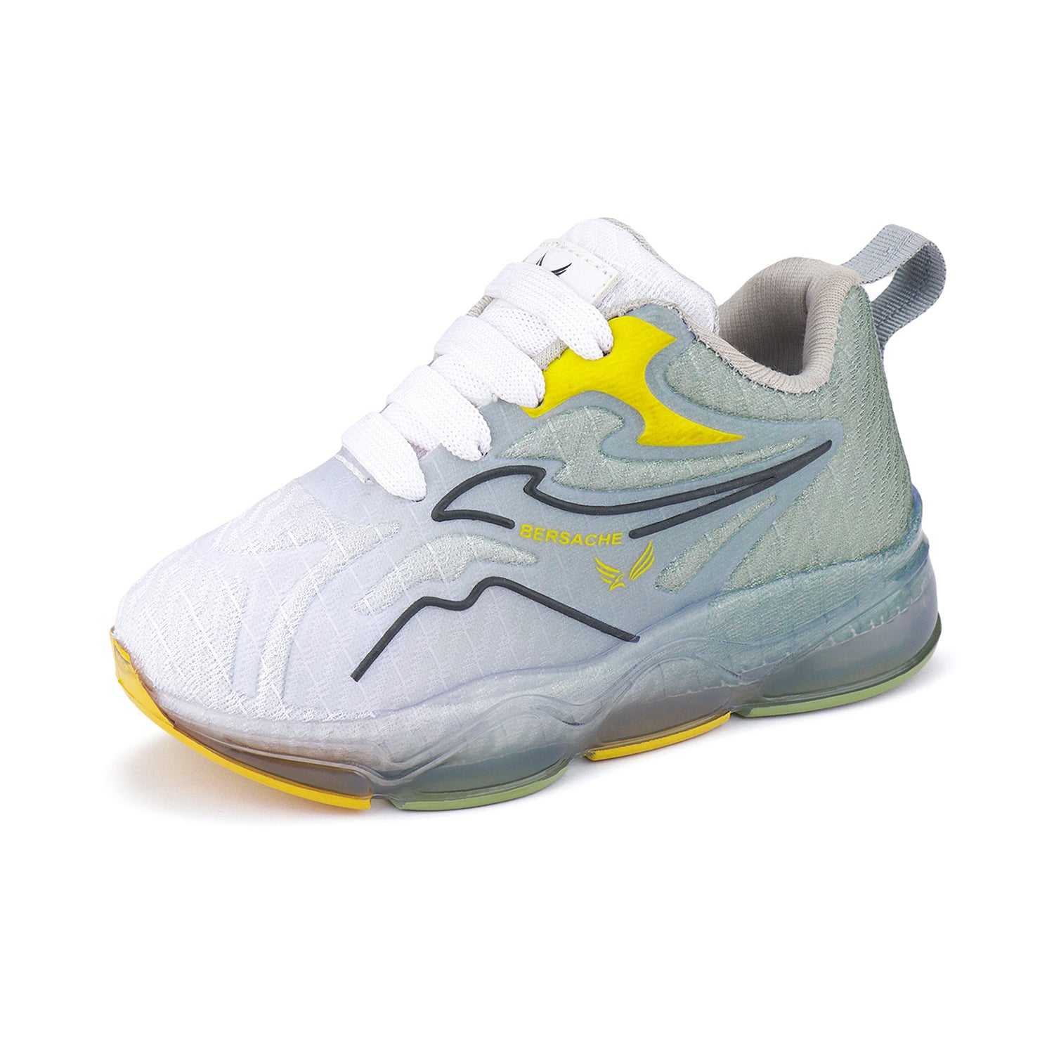 Bersache Premium Sports,walking,Gym,cricket,Trending Running Shoes For Kid's - Gray -8043.
