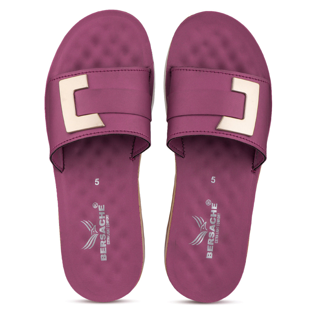 Bersache Extra Soft Classic Casual with  Regular wear with Ultra Soft & Flexibility Technology Flip Flop For Women's/Girl's-(6156-Pink)