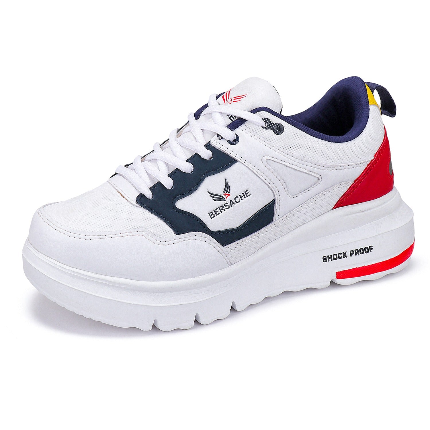 Bersache Lightweight Sports Running Shoes For Men White-7052