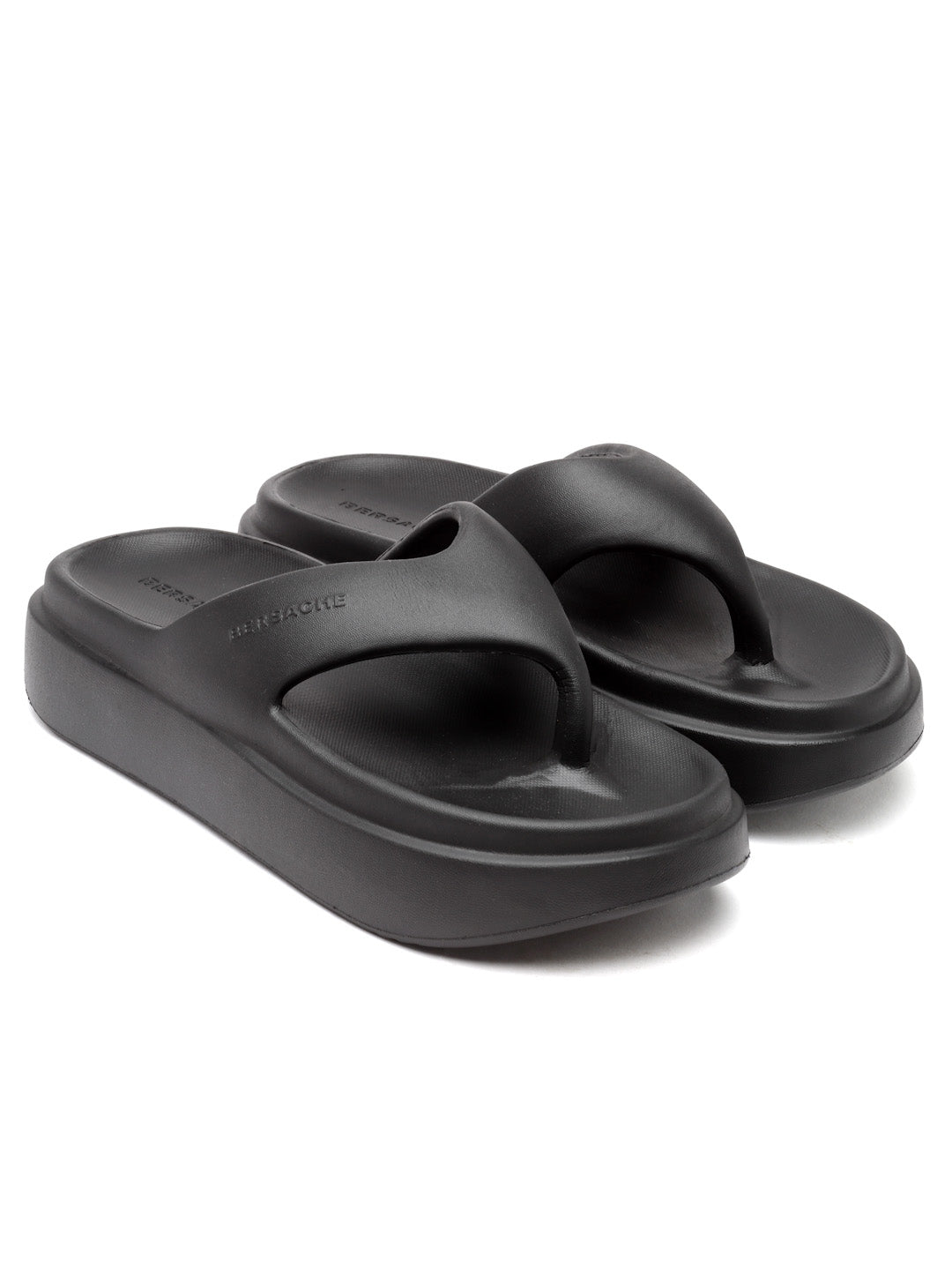 Bersache Extra Soft Classic Casual with  Regular wear with Ultra Soft & Flexibility Technology Flip Flop For women's/Girl's-(6109-Black)