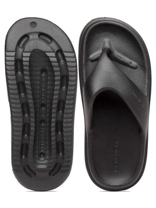 Bersache Extra Soft Classic Casual with  Regular wear with Ultra Soft & Flexibility Technology Flip Flop For women's/Girl's-(6109-Black)