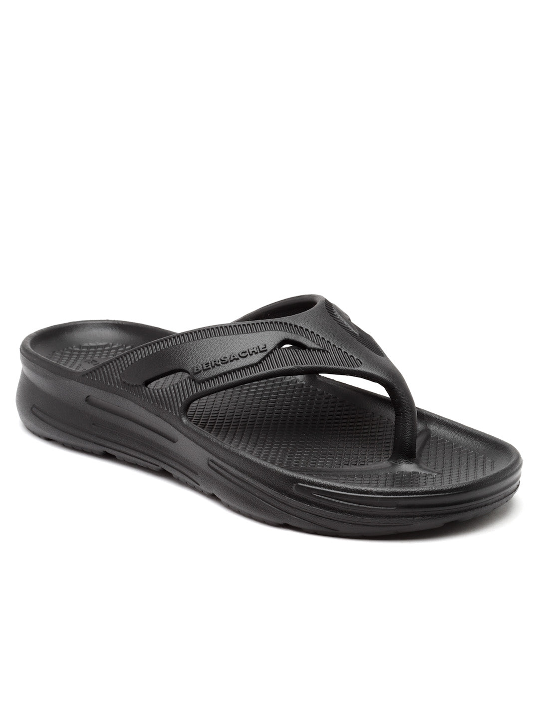 Bersache Extra Soft Classic Casual with  Regular wear with Ultra Soft & Flexibility Technology Flip Flop for Men's & Boy's (6119-Black)