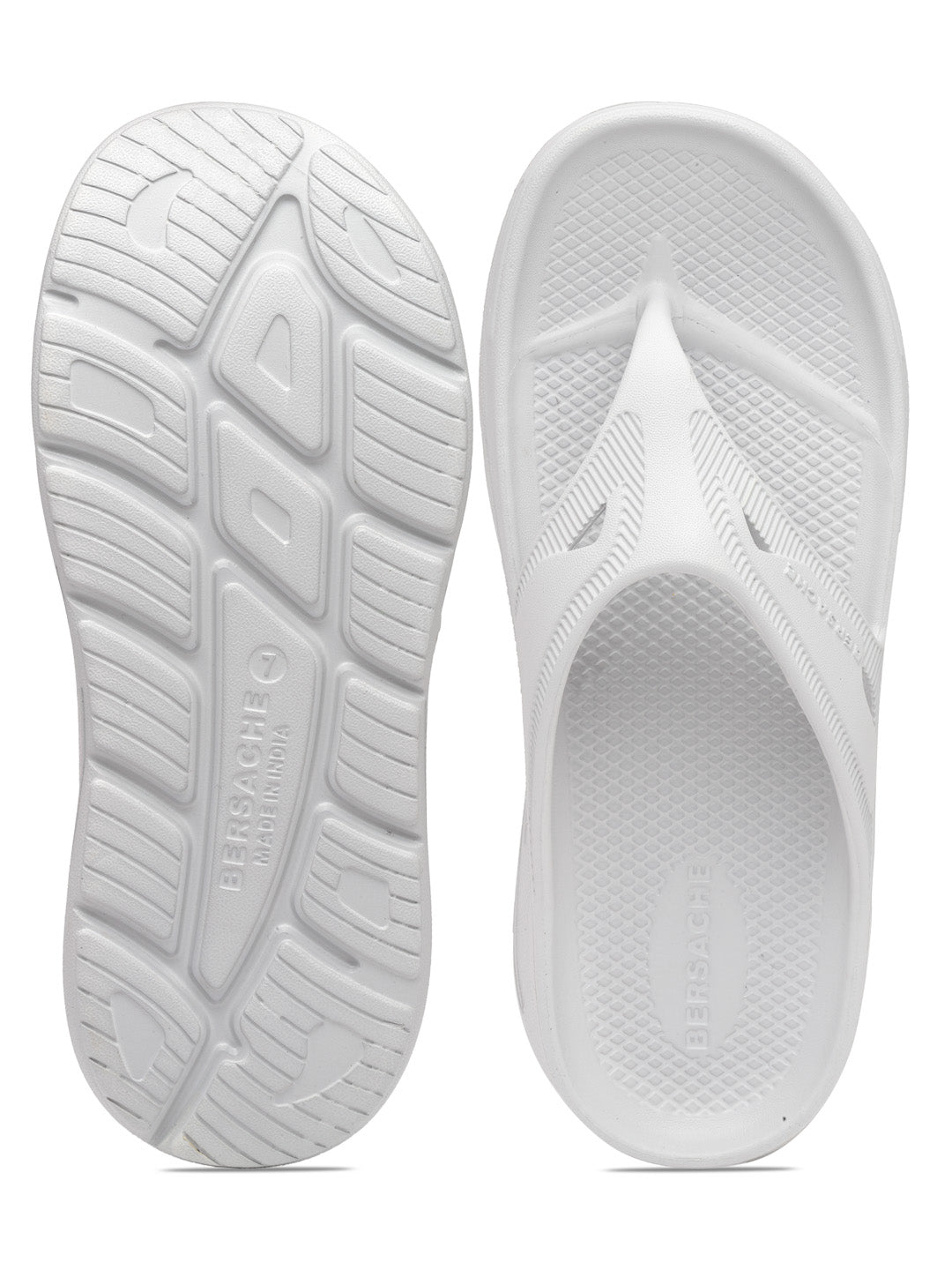 Bersache Extra Soft Classic Casual with  Regular wear with Ultra Soft & Flexibility Technology Flip Flop for Men's & Boy's (6120-White)