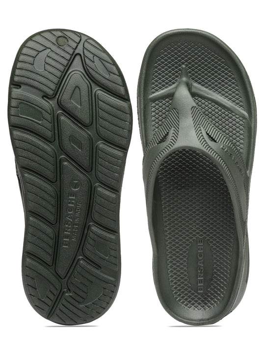 Bersache Extra Soft Classic Casual with  Regular wear with Ultra Soft & Flexibility Technology Flip Flop for Men's & Boy's (6121-Green)