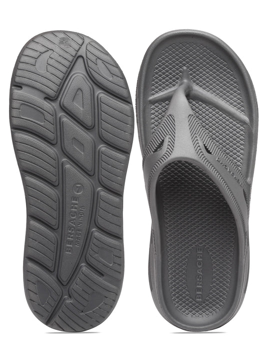 Bersache Extra Soft Classic Casual with  Regular wear with Ultra Soft & Flexibility Technology Flip Flop for Men's & Boy's (6122-Grey)