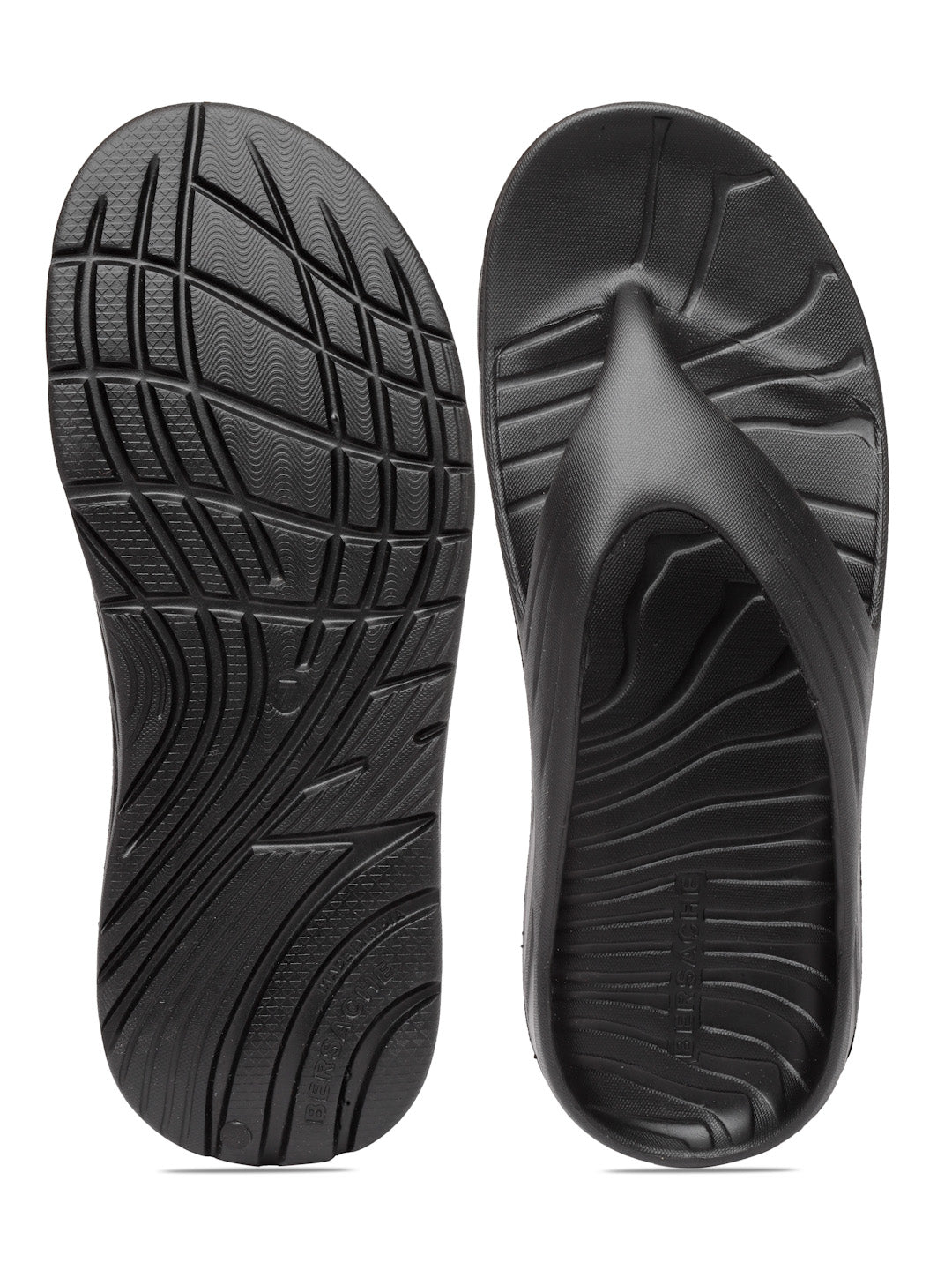 Bersache Extra Soft Classic Casual with  Regular wear with Ultra Soft & Flexibility Technology Flip Flop for Men's & Boy's (6097-Black)