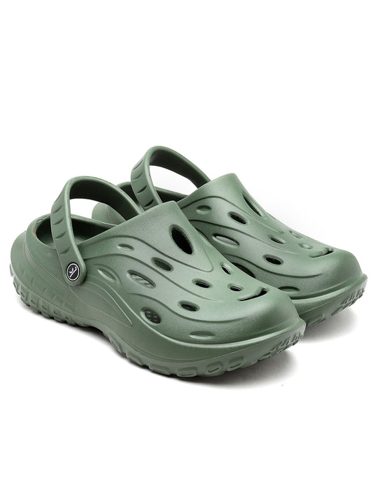 Bersache Extra Soft Classic Casual with  Regular wear with Ultra Soft & Flexibility Technology Clog's for Men's & Boy's (6123-Green)