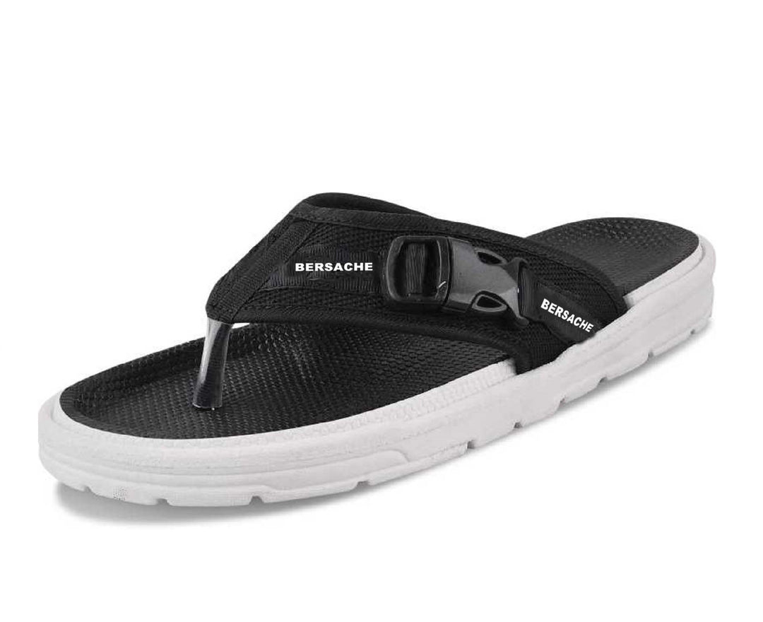 Bersache Extra Soft Classic Casual with  Regular wear with Ultra Soft & Flexibility Technology Sandal For Men's & Boy's-Black-6200