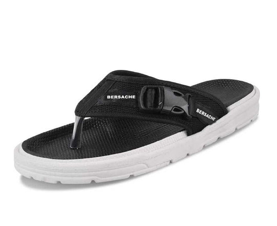 Bersache Extra Soft Classic Casual with  Regular wear with Ultra Soft & Flexibility Technology Sandal For Men's & Boy's-Black-6200