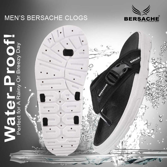 Bersache Extra Soft Classic Casual with  Regular wear with Ultra Soft & Flexibility Technology Slipper For Men's-Black -6200