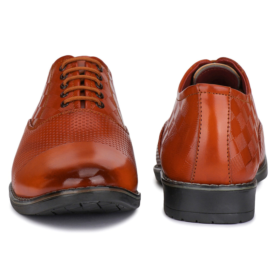 Bersache Comfortable Formal Outdoor Stylish Officewear Partywear Shoes For Men 9096(Tan)