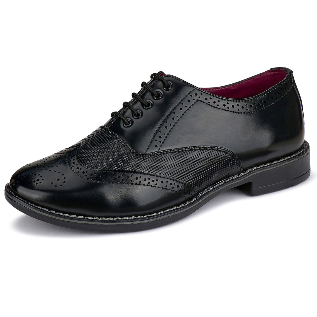 Bersache Comfortable Formal Outdoor Stylish Officewear Partywear Shoes For Men 9098 (Black)