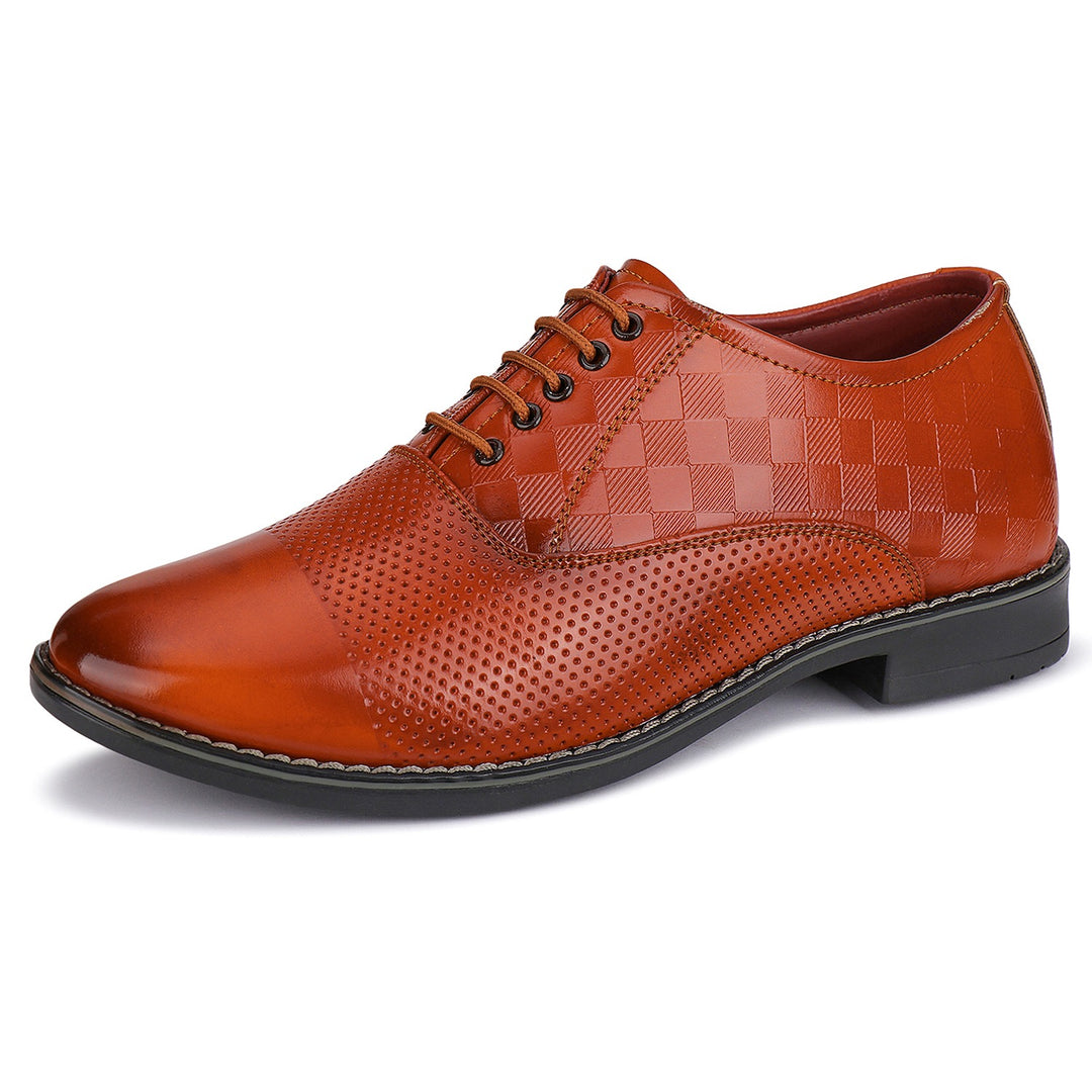 Bersache Comfortable Formal Outdoor Stylish Officewear Partywear Shoes For Men 9096(Tan)