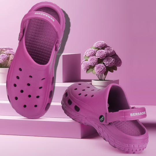 Bersache Extra Soft Classic Casual with  Regular wear with Ultra Soft & Flexibility Technology Clog's for Women's & Girl's (Pink-6194)