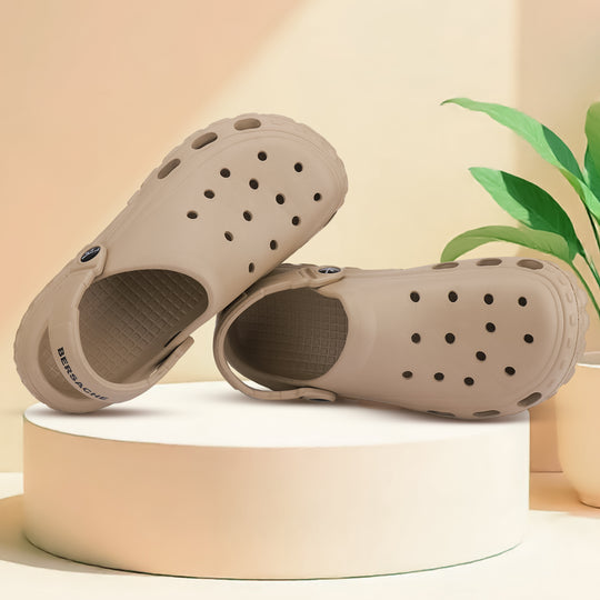 Bersache Extra Soft Classic Casual with  Regular wear with Ultra Soft & Flexibility Technology Clog's for Women's & Girl's Beige-6195