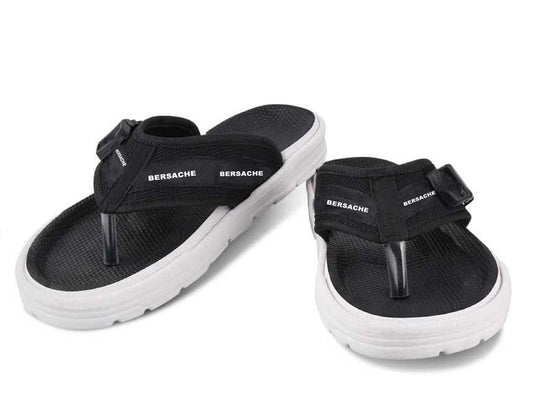 Bersache Extra Soft Classic Casual with  Regular wear with Ultra Soft & Flexibility Technology Slipper For Men's-Black -6200