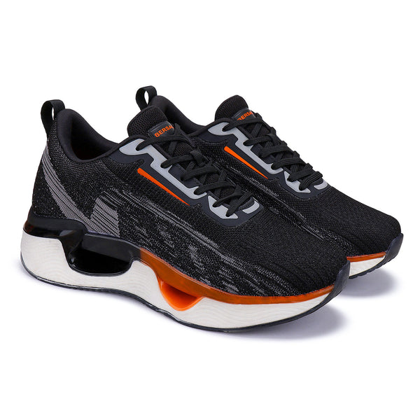 Bersache Lightweight Casual Sneaker Shoes For Men Black-9063