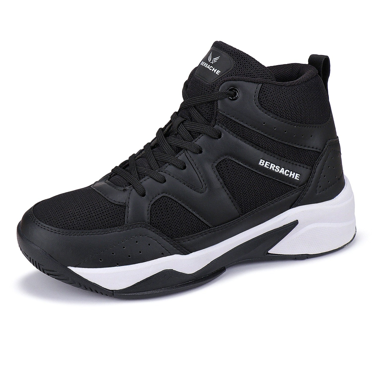 Bersache Sports Running  Shoes For Men  (Black-9067)