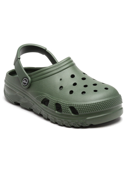 Bersache Extra Soft Classic Casual with  Regular wear with Ultra Soft & Flexibility Technology Clog's for Men's & Boy's (6093-Green)