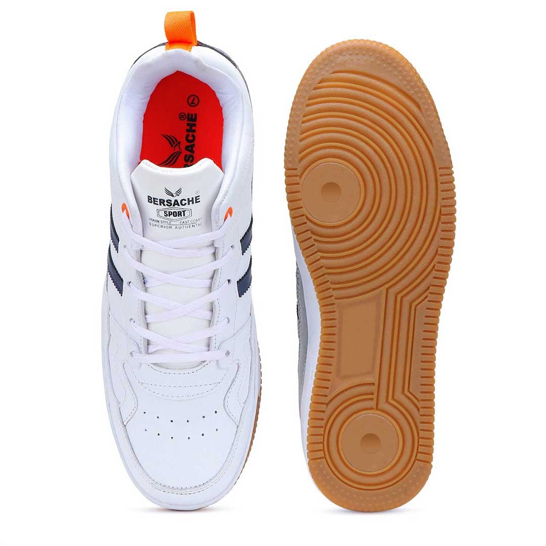Bersache Lightweight Sports Running Shoes For Men White-9057