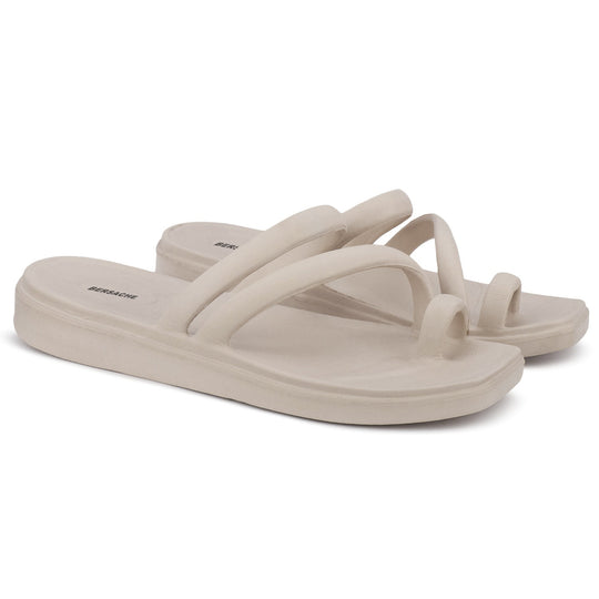 Bersache Extra Soft Classic Casual  with  Regular wear with Ultra Soft & Flexibility Technology Sandal for Women's-(6304-Beige)