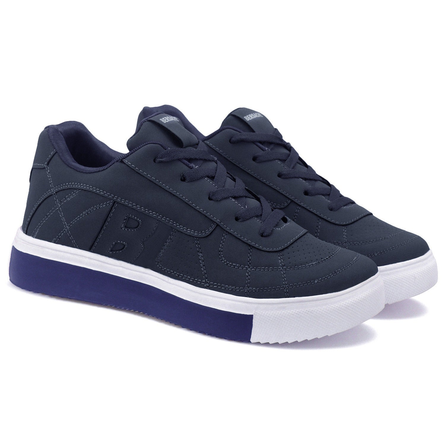 Bersache Casual Sneaker shoe for Men| Soft Cushioned Insole , Slip-Resistance Casuals For Men (Dark-Blue-8121)