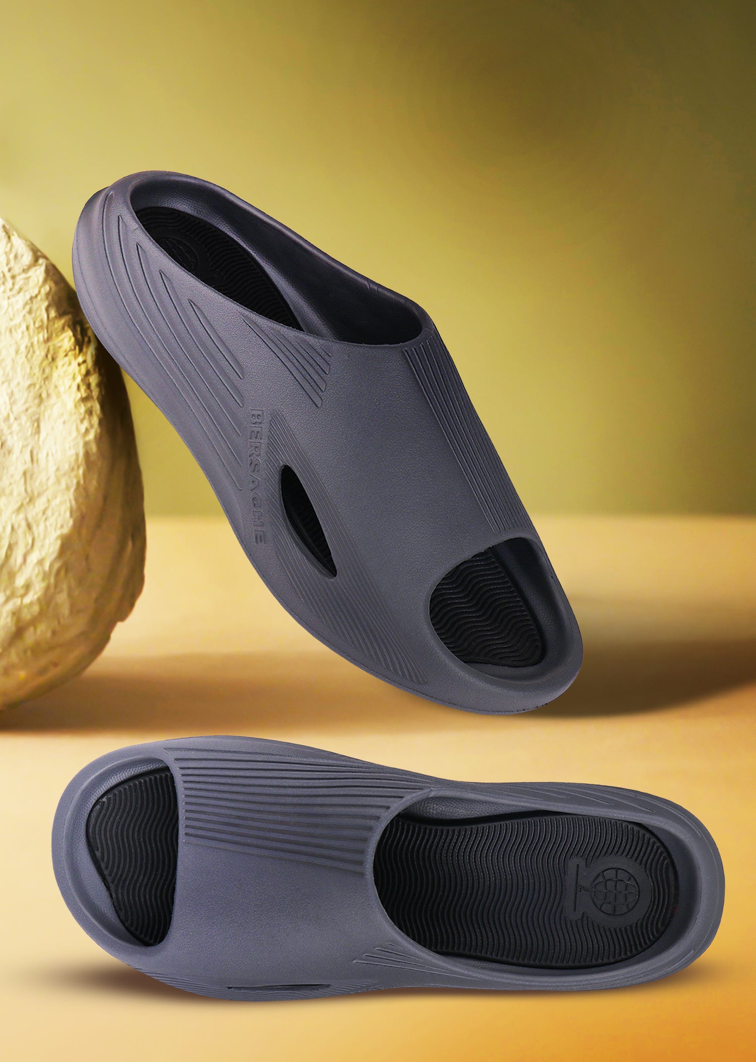 Bersache Extra Soft Classic Casual with  Regular wear with Ultra Soft & Flexibility Technology Flip Flop for Men's & Boy's (6149-Grey)