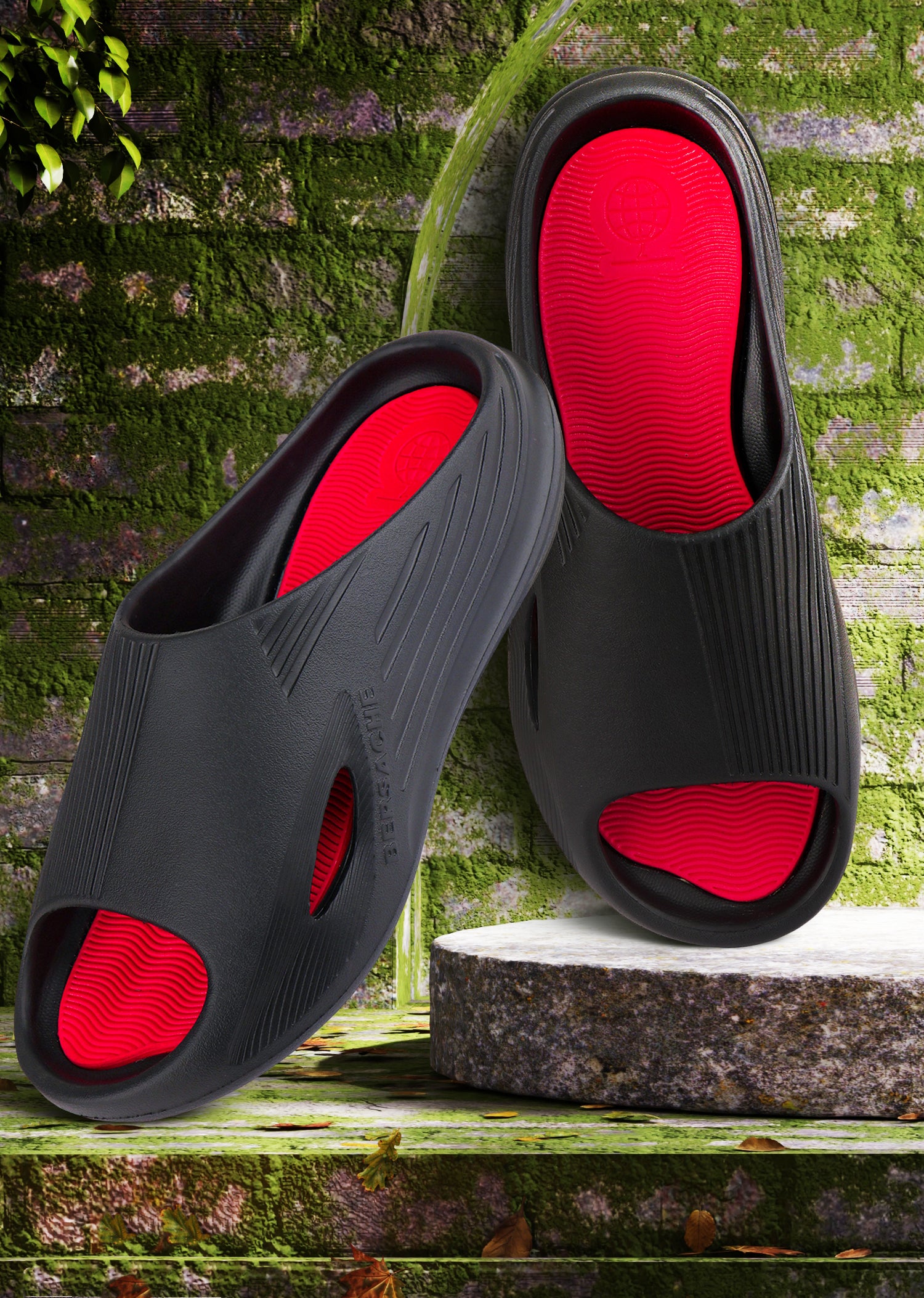 Bersache Extra Soft Classic Casual with  Regular wear with Ultra Soft & Flexibility Technology Slipper for Men's & Boy's (6147-Black)