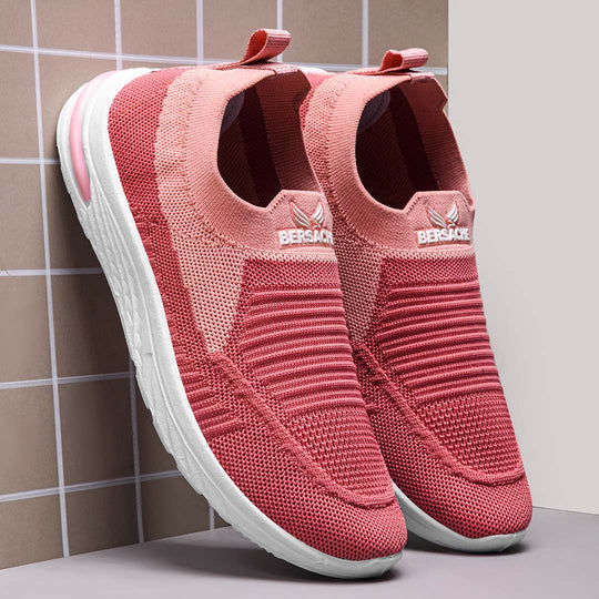 Bersache Lightweight Sports Running Sneakers For Women's & Girl's-(8054-Pink)