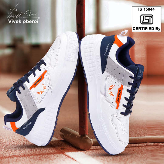 Bersache Lightweight Sports Running Shoes For Men Light ( White-8052)